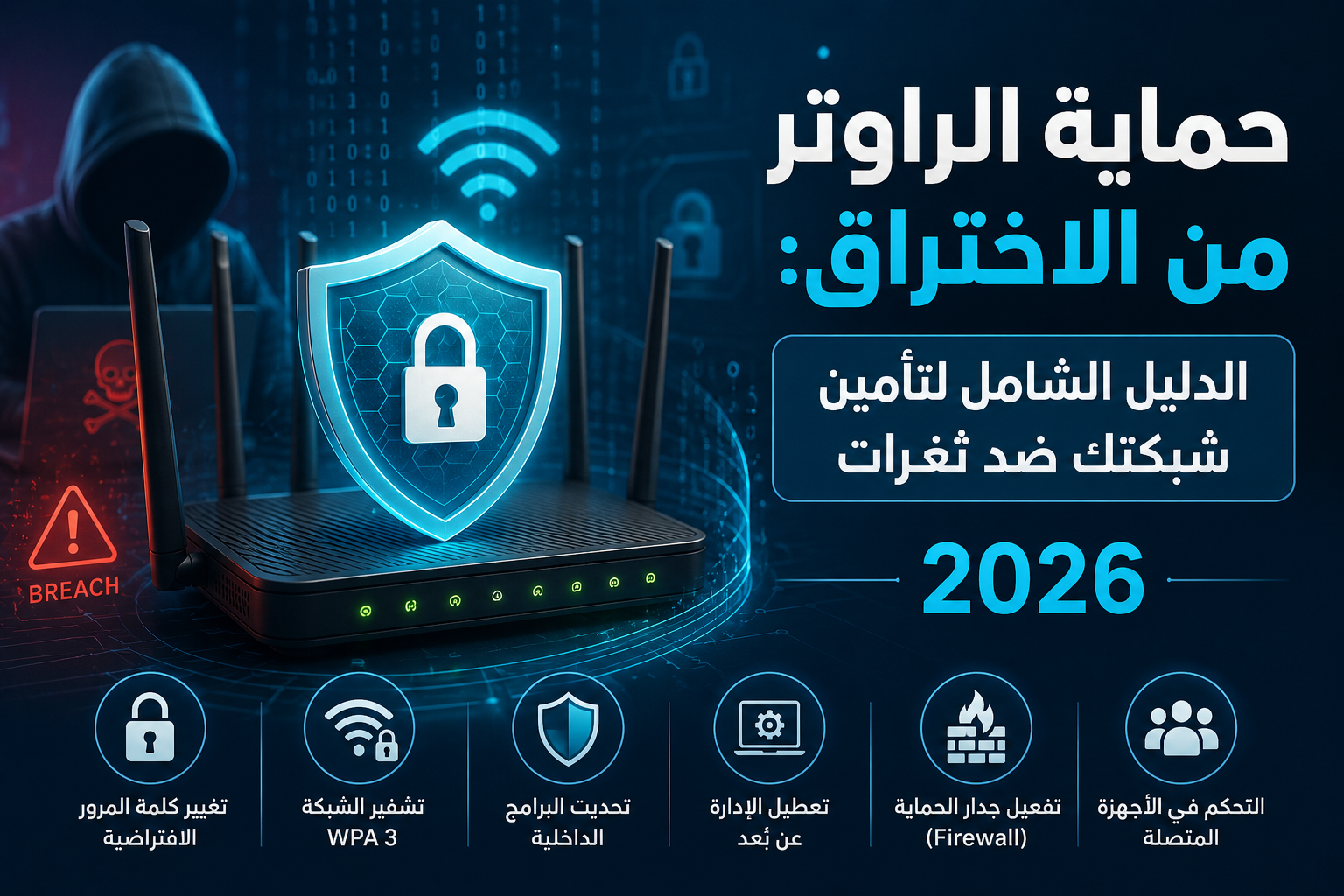 صورة توضح صفحة إعدادات أمان الراوتر وتعطيل خاصية WPS لحماية الواي فاي من الهكر.