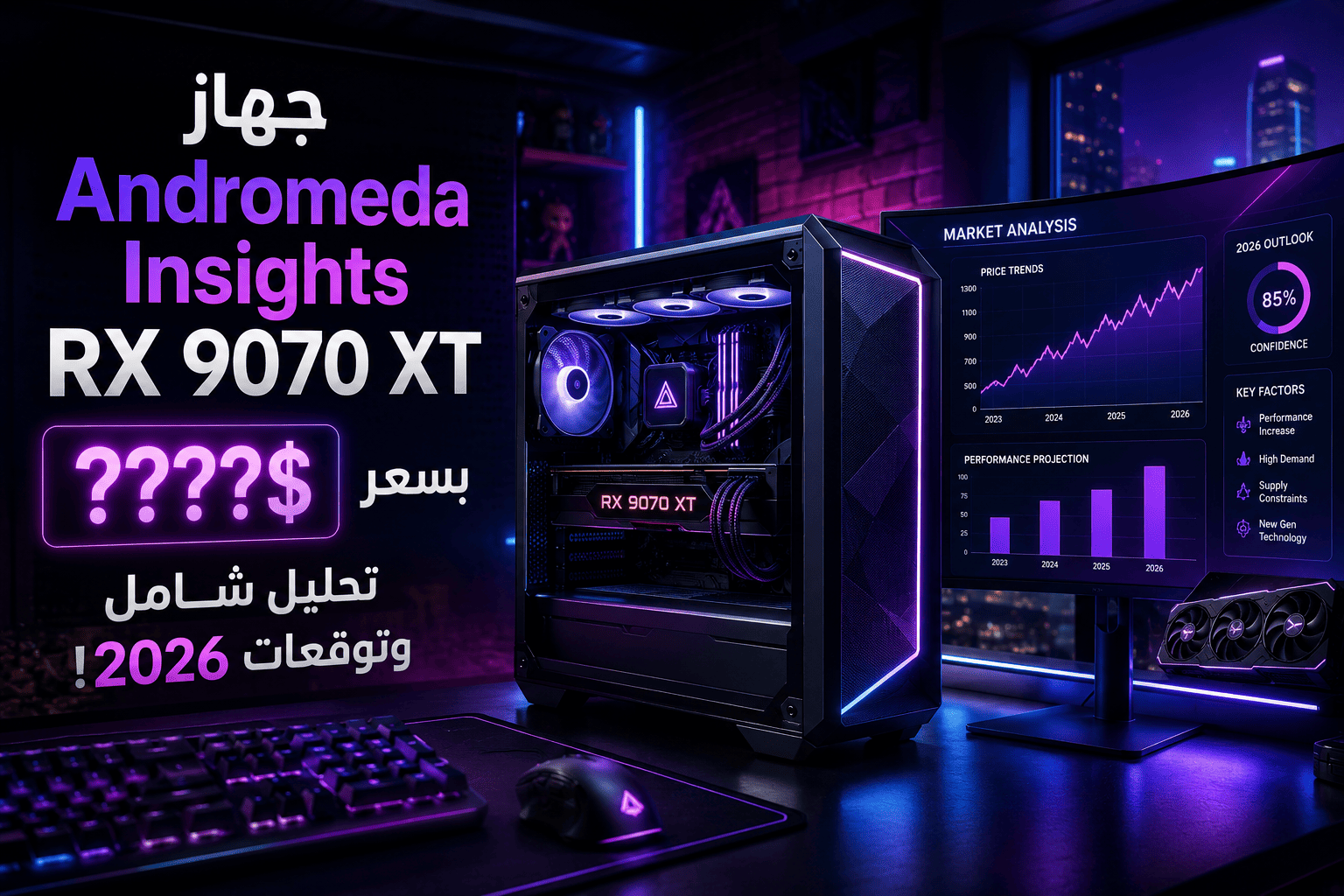 Andromeda RX 9070 XT مراجعة وتقييم سعره 1499$ بـ 2026