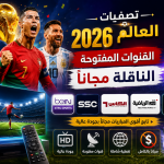 تصفيات كأس العالم 2026 القنوات المفتوحة الناقلة مجانًا