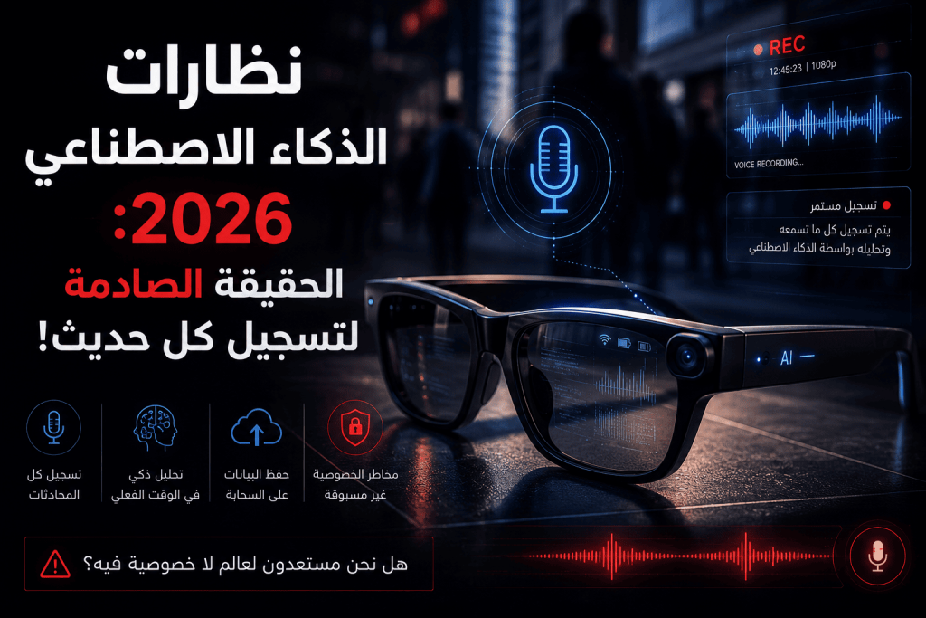 نظارات الذكاء الاصطناعي 2026 الحقيقة الصادمة لتسجيل كل حديث!